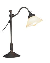 Lampe De Table Avec Base En Bronze Foncé