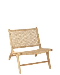 Chaise Longue Tissage Desserré Rotin Naturel