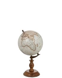 Globe Sur Pied Bois Blanc/naturel Medium