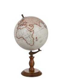 Globe Sur Pied Bois Blanc/naturel Large