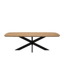 Table De Teck 200cm Avec Base En Métal