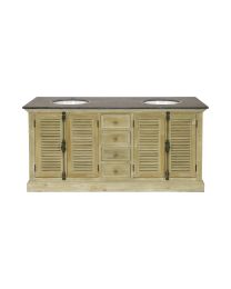 Meuble Vasque En Pin Et Pierre Blue