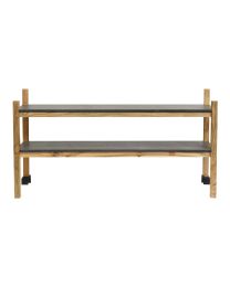 Rack Teck Naturel Sur Pied